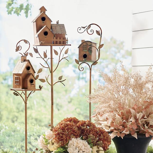 Grandin Road 163647 Birdhouse Garden Stake – view 3