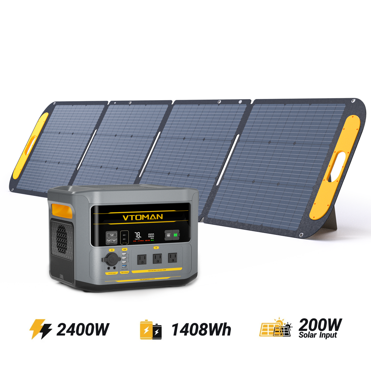 VTOMAN FlashSpeed 2400 Portable Power Station – view 9