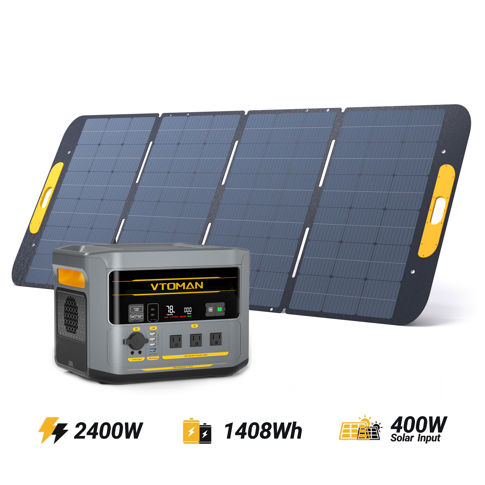 VTOMAN FlashSpeed 2400 Portable Power Station – view 10