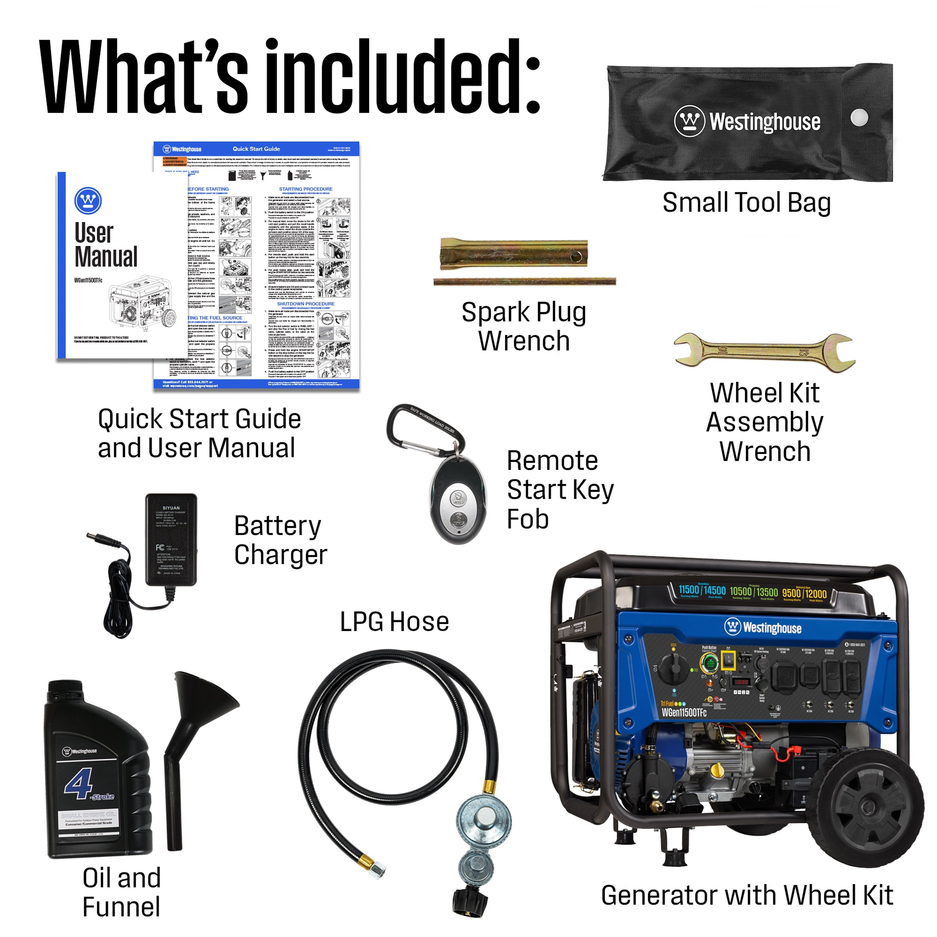 Westinghouse WGen11500TFc Tri-Fuel Portable Generator 11500W – view 12