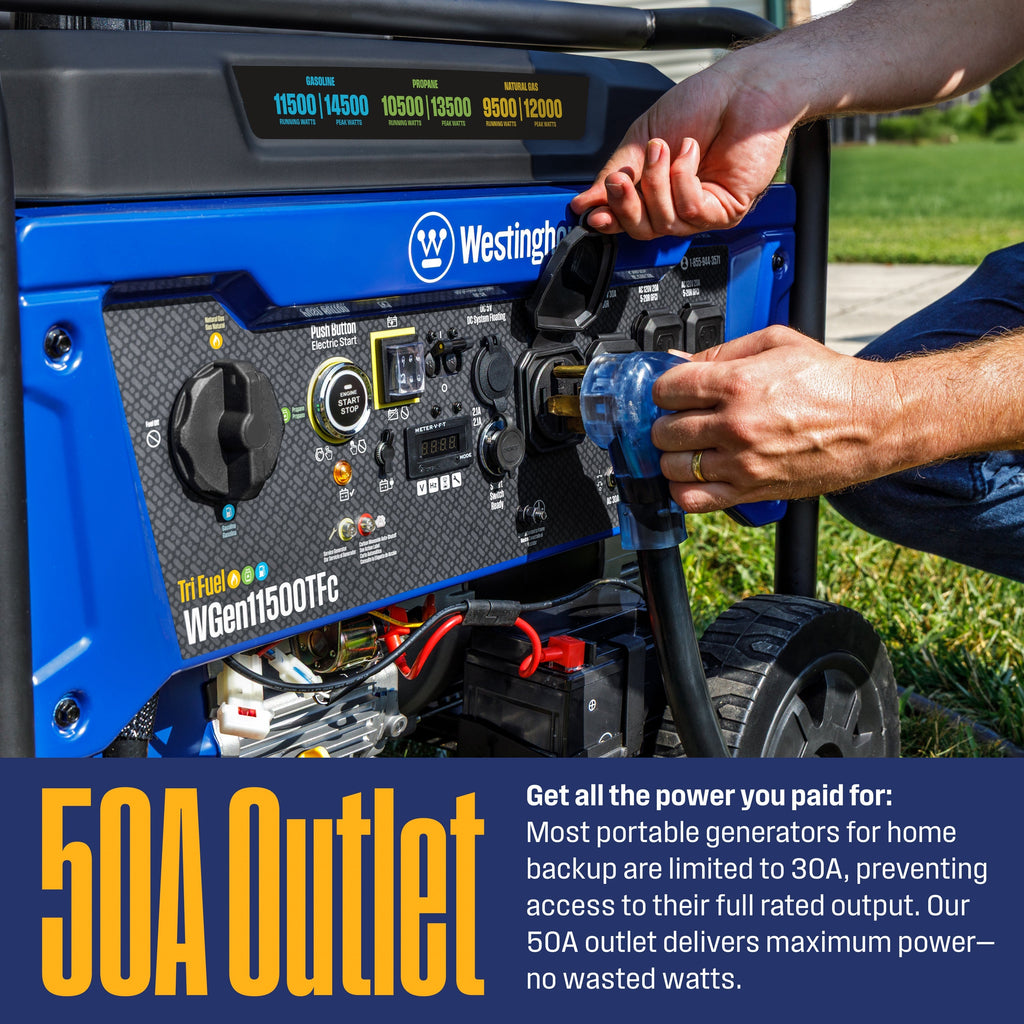 Westinghouse WGen11500TFc Tri-Fuel Portable Generator 11500W – view 6