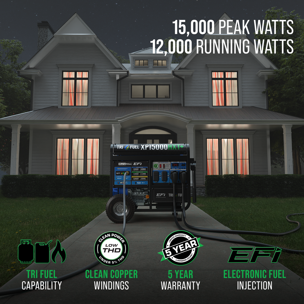 DuroMax XP15000HXT+ Tri-Fuel Portable Generator 15000W – view 2