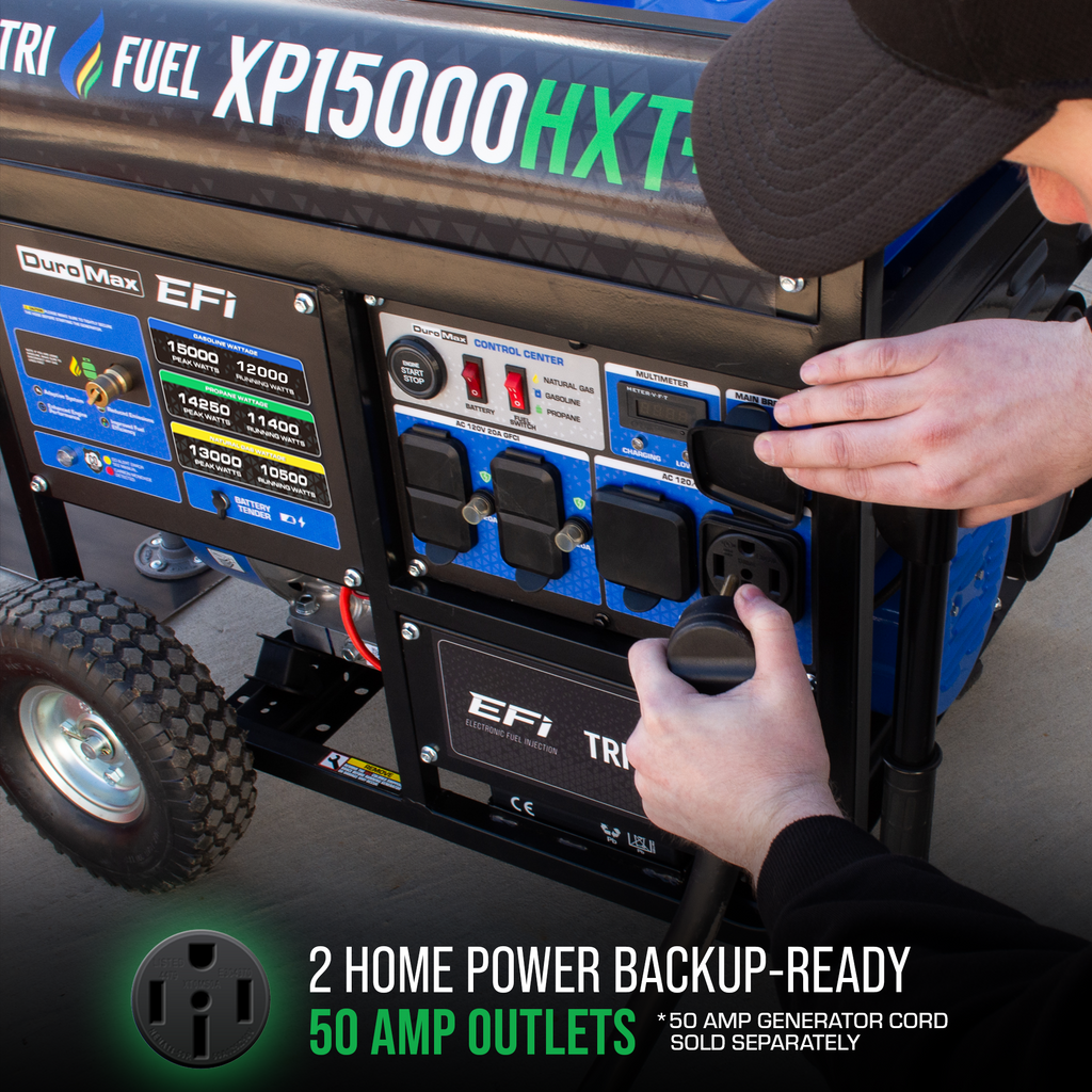 DuroMax XP15000HXT+ Tri-Fuel Portable Generator 15000W – view 5