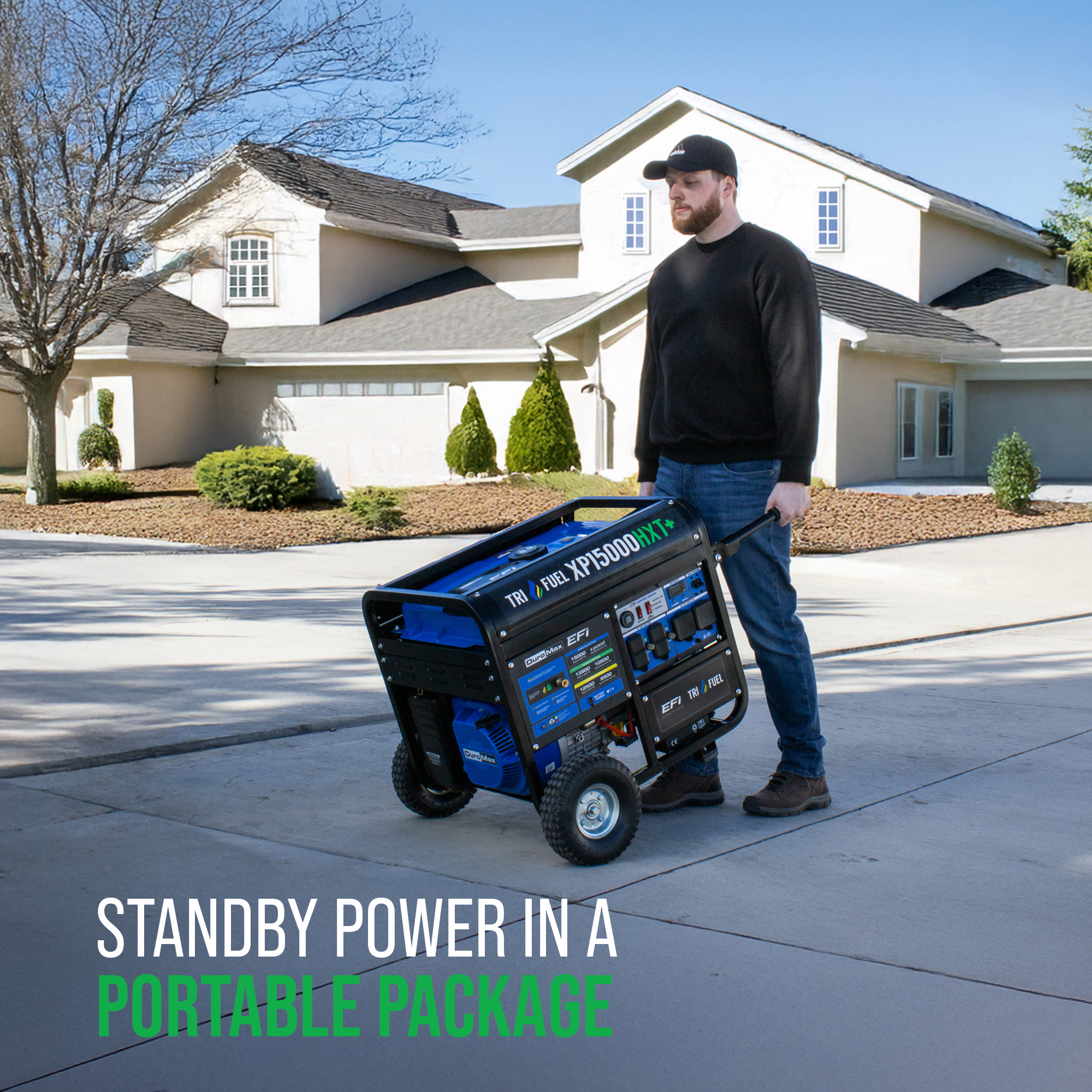 DuroMax XP15000HXT+ Tri-Fuel Portable Generator 15000W – view 10
