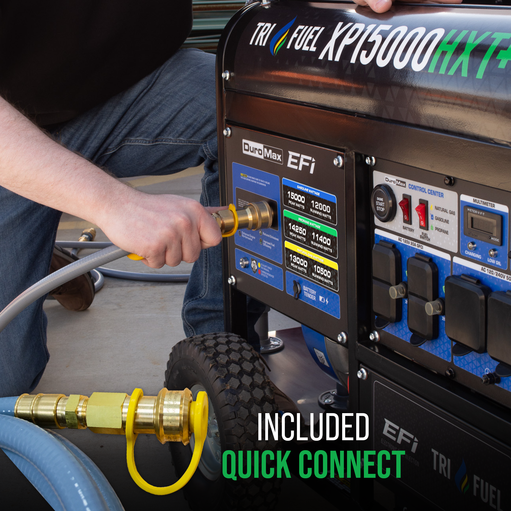 DuroMax XP15000HXT+ Tri-Fuel Portable Generator 15000W – view 13